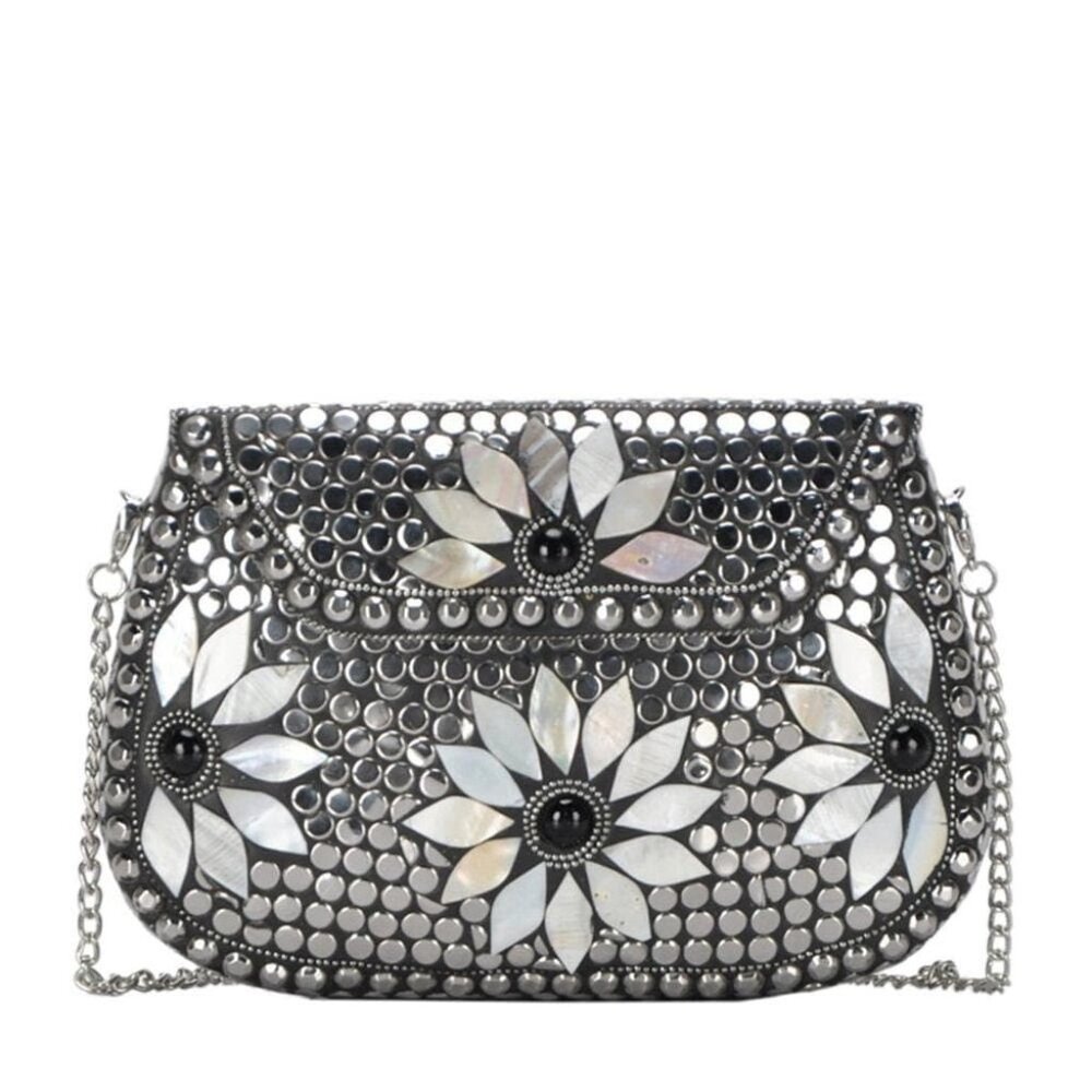 Silver Mosaic with Mother of Pearl